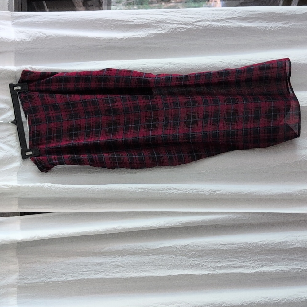 Willow & Clay Red and Blue Plaid Skirt